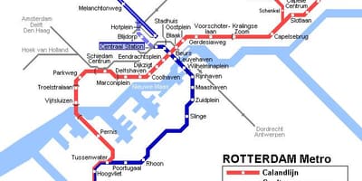 Rotterdam, পাবলিক পরিবহন মানচিত্র